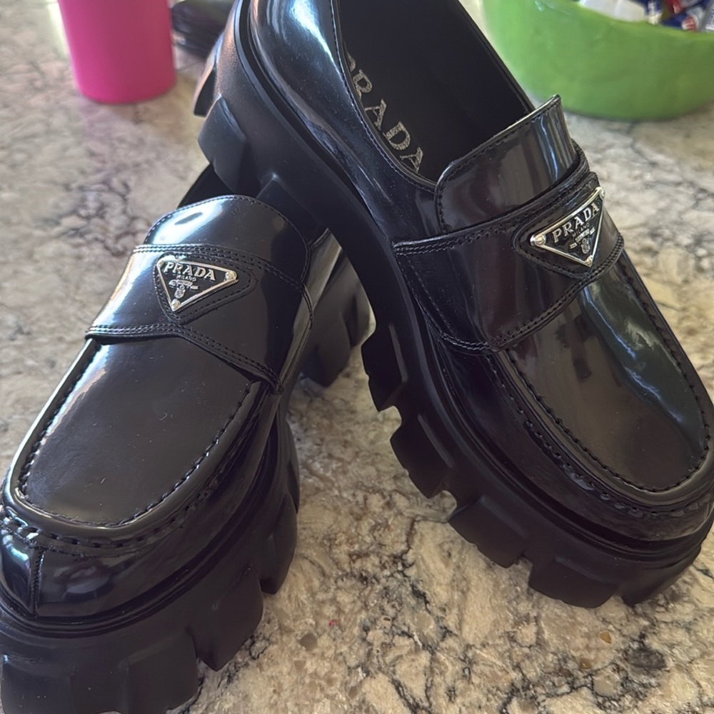 Black loafers